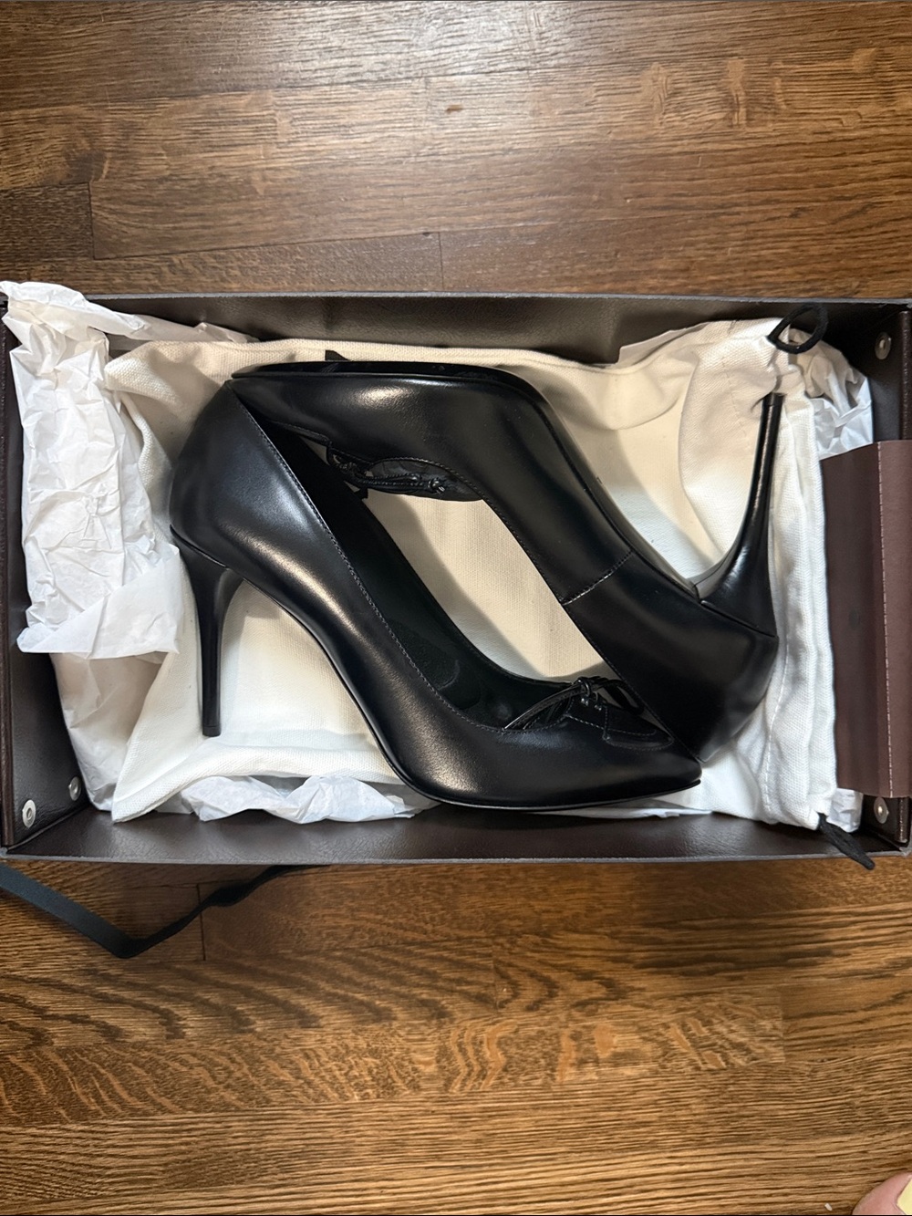 Alaïa Black Leather Pointed-Toe Stiletto Pumps